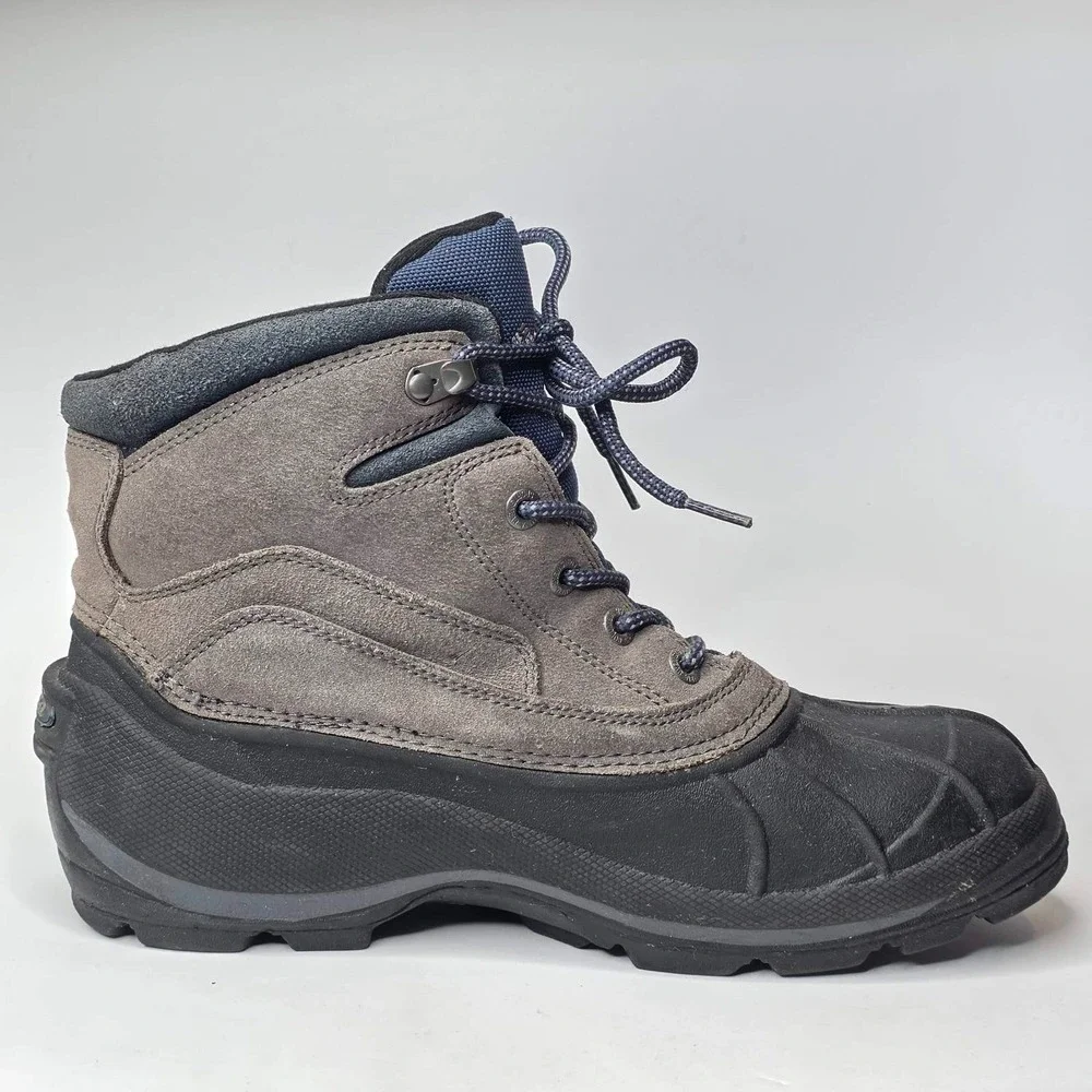 Columbia Snow King Men's Boots Size 10 Gray Black Suede Rubber Hiking Hi Shoes‎